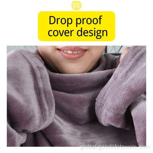 China Sherpa Wearable Winter OverSize TV Blanket With Sleeves Supplier